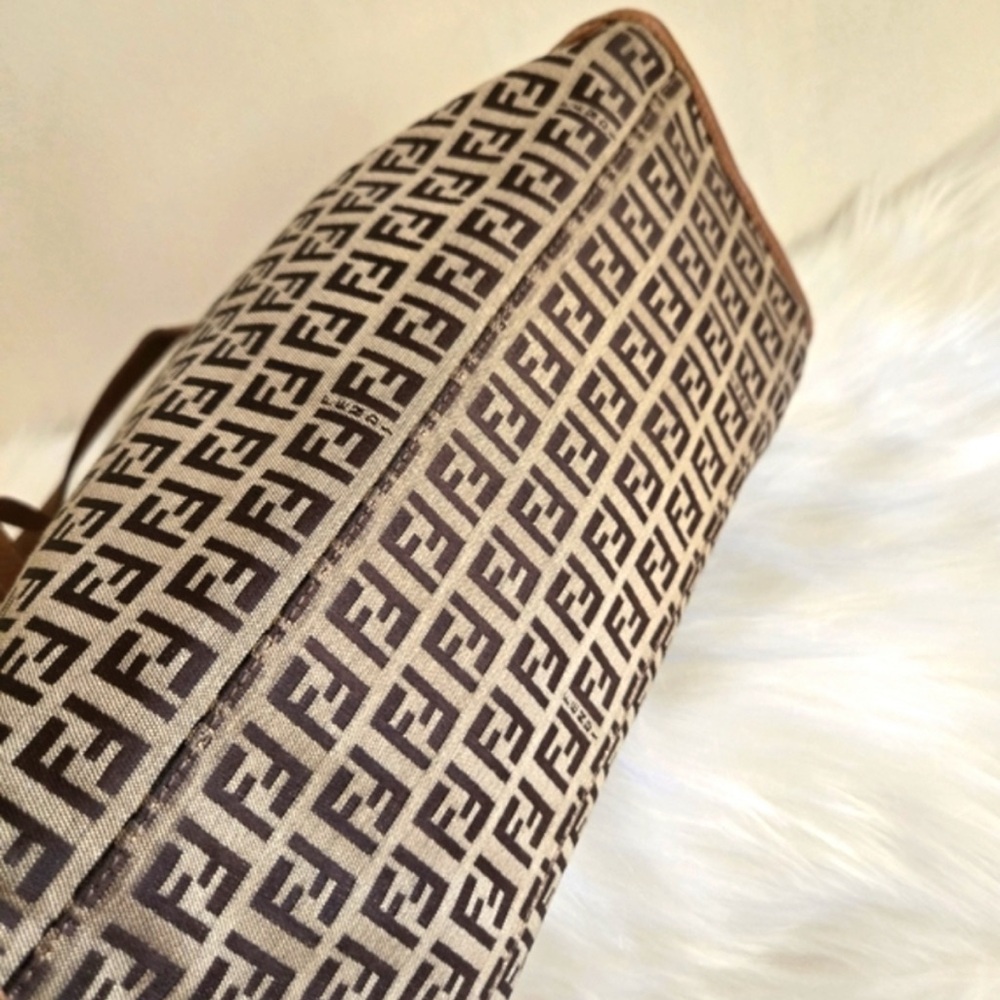 Fendi Brown Monogram Tote - Picture 8 of 13
